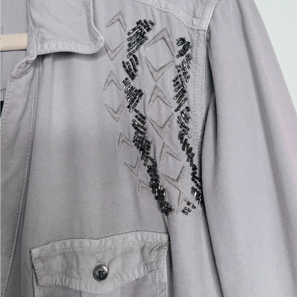 Rock & Republic Womens Gray Western Button-Up Shirt Blouse XL NWT - Image 4