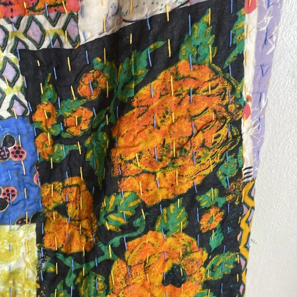 Free People Roads Merge Patchwork Straight Leg Pants Confetti Combo - Image 14