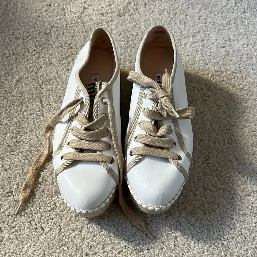 Miu miu leather platform espadrilles - Image 2