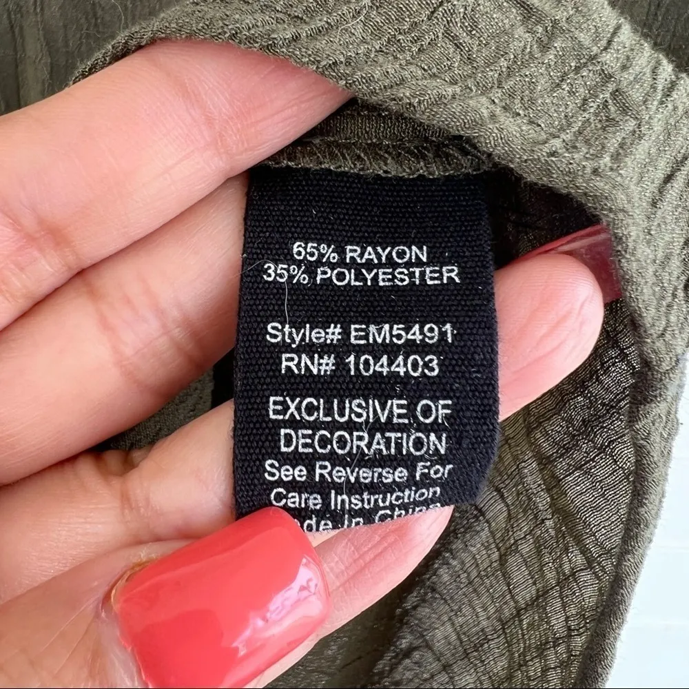 Anthro E&M green blouse Size Small - Image 6