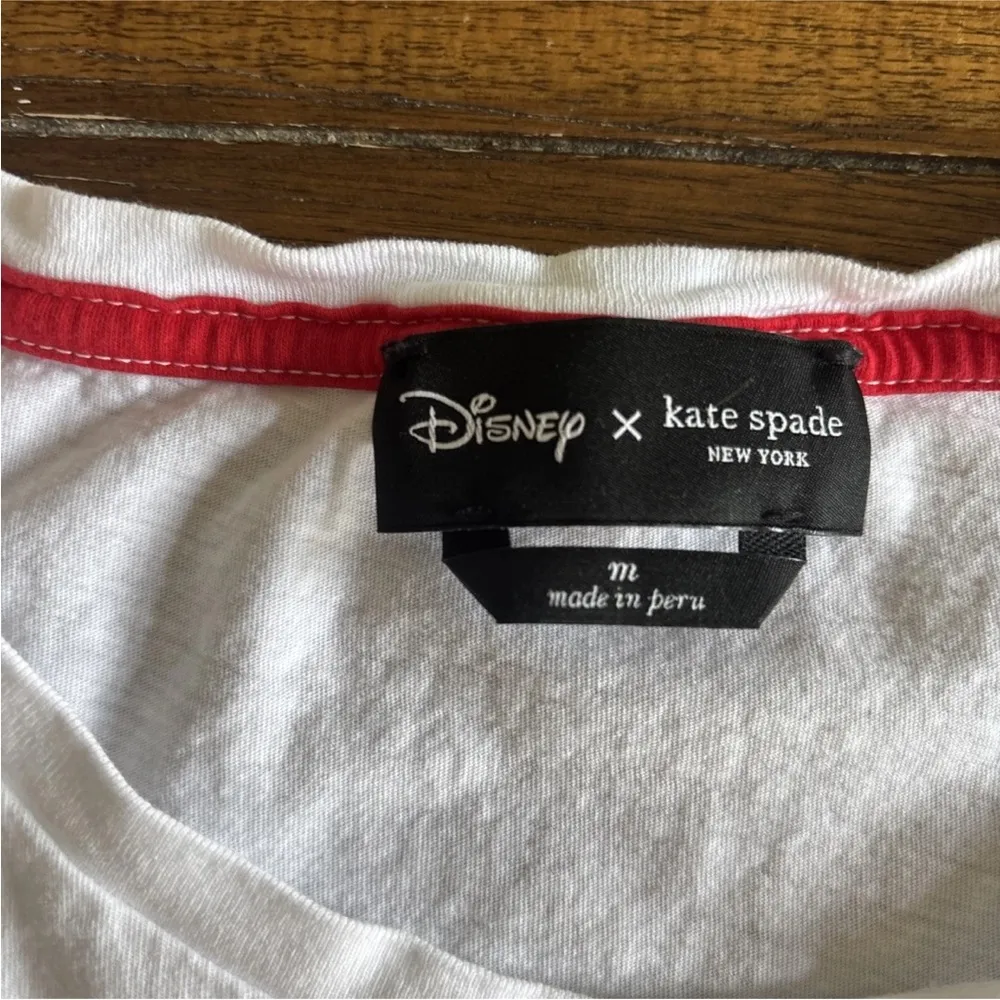 Kate Spade Disney Collab Minnie Patch Tee Short Sleeve Fresh White Medium - Image 7