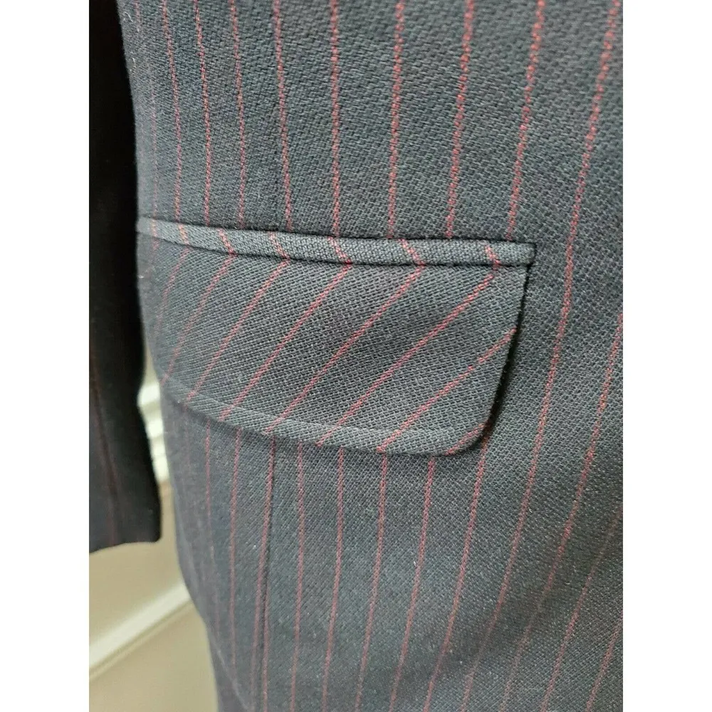 Evan Picone Women Black Lined Polyester Long Sleeve Blazer & Pant 2Piece Suit 10 - Image 4