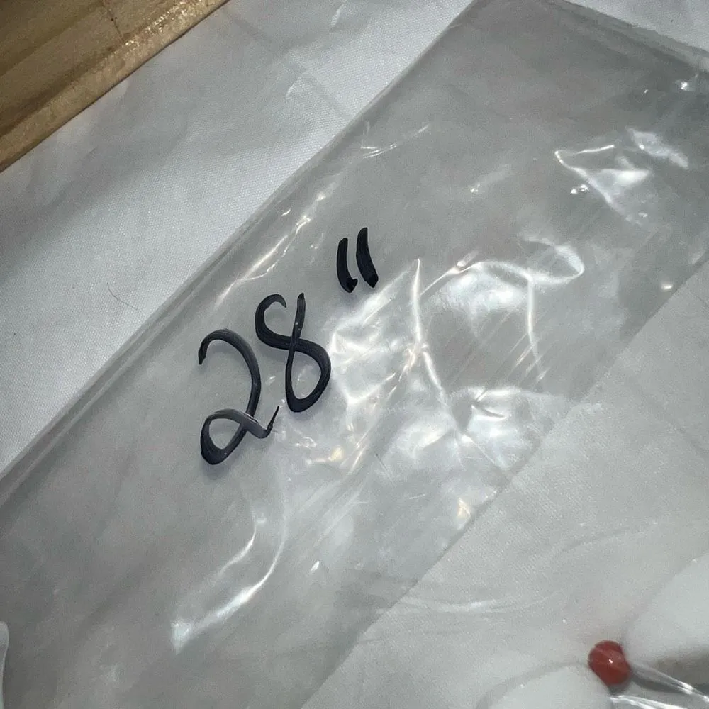 Vintage Mid century modern White Plastic Faceted Bead Necklace - Image 7