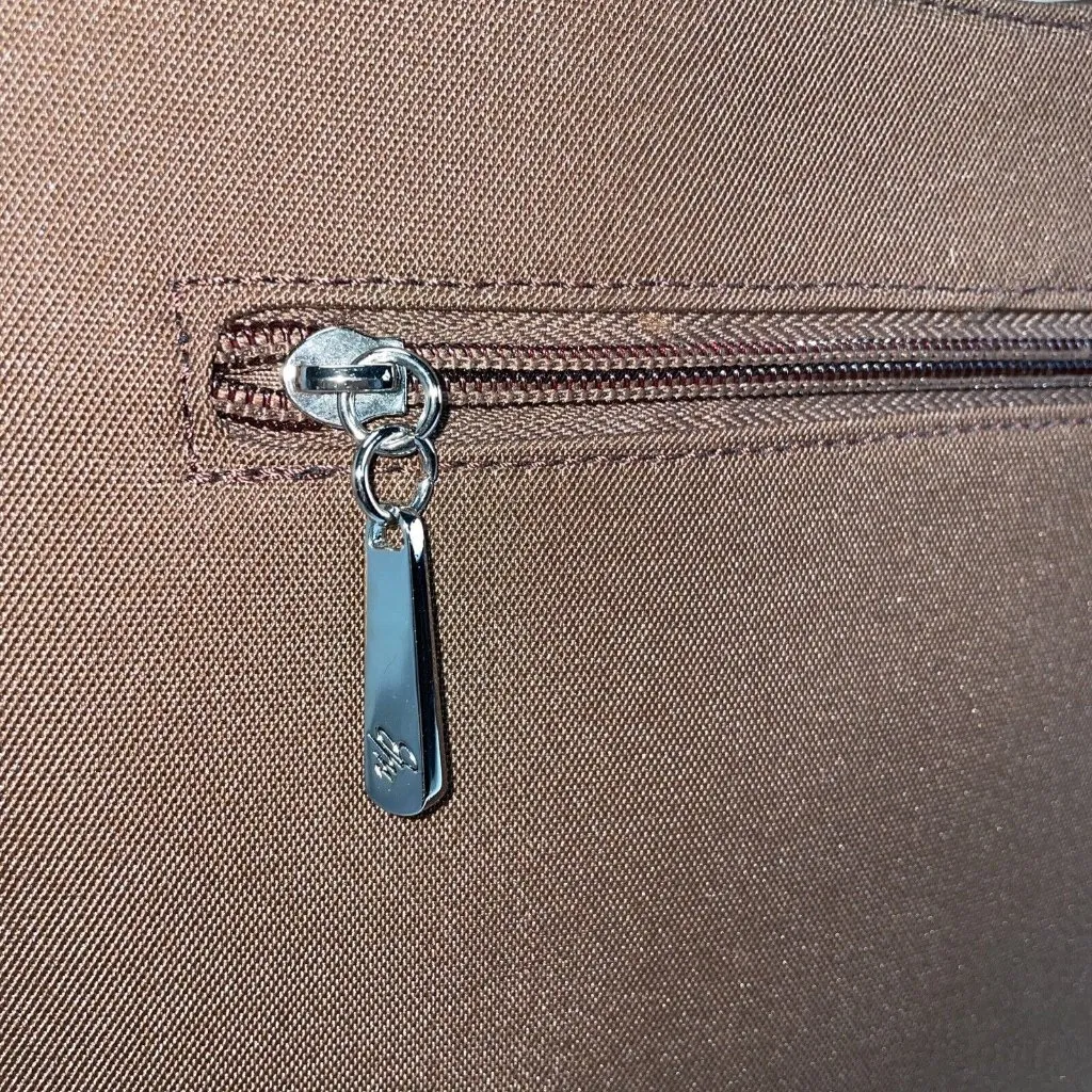 Joy Mangano Brown Bucket Purse Bag Shoulder Purse Triple Compartment u - Image 2