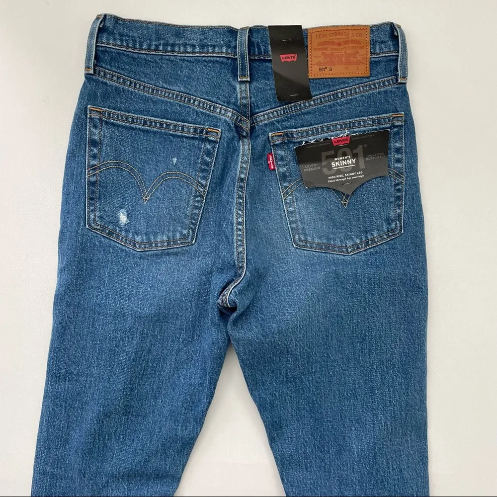 Levi’s Premium Women’s 501 SKINNY Jeans Size 25 x 30 - Image 8