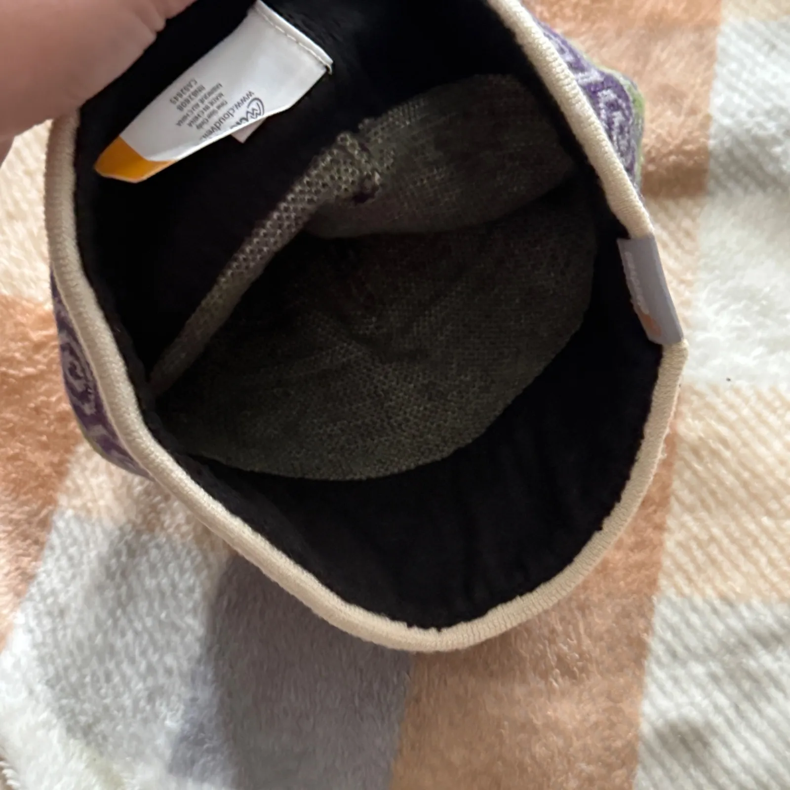 Cloudveil Womens Knit Beanie Hat Tassel Purple Green Geometric Pattern One Size - Image 4