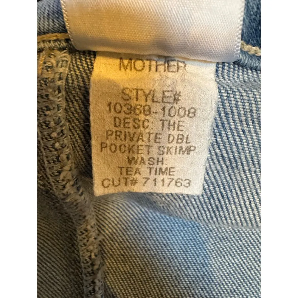 Mother denim the private double pocket skimp tea time ( New) Blue Size 30 - Image 9