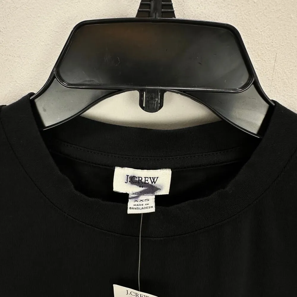 J.Crew Maternity Crewneck Tee Shirt Stretch Cotton Black Basics Casual XXS NWT - Image 7
