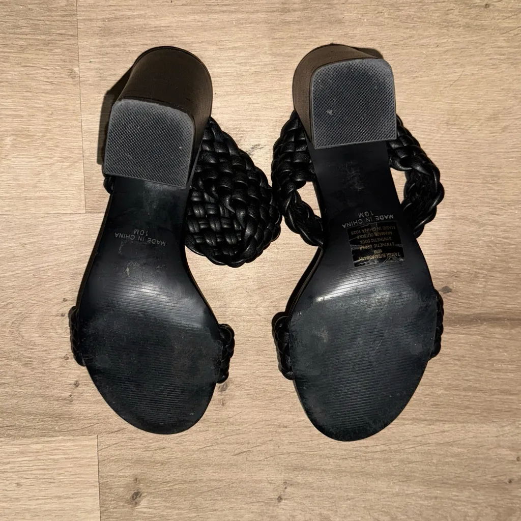 Steve Madden Black Braided Heels - Image 4