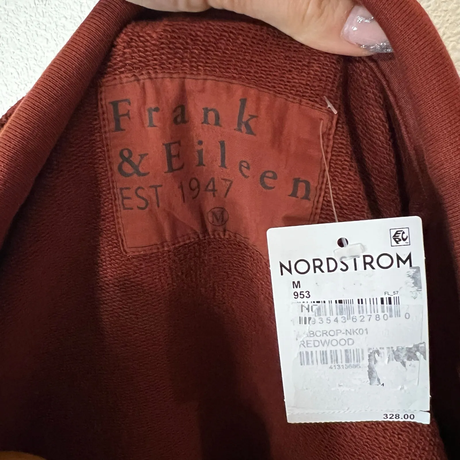 Frank & Eileen Redwood Distressed Labcrop Belfast Cotton Peacoat Coat NEW MEDIUM - Image 6