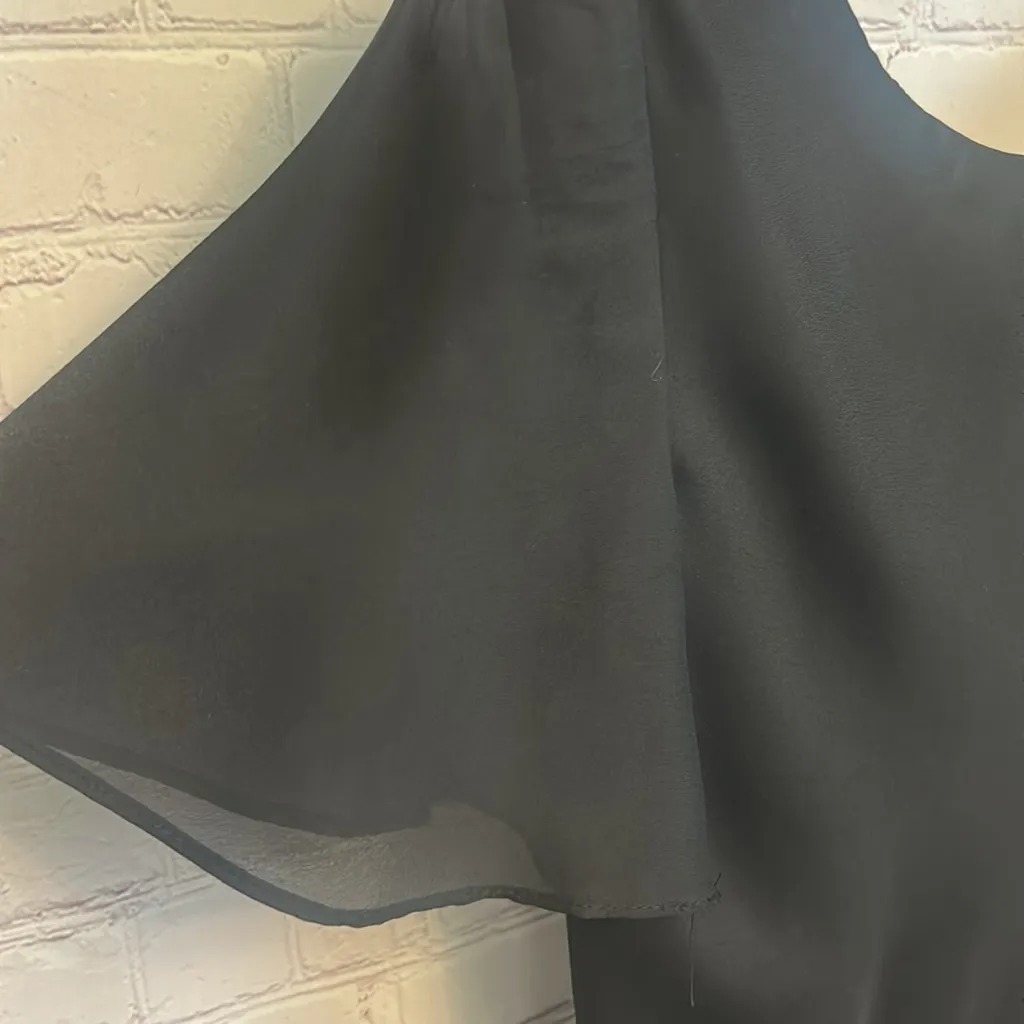 Vintage VIRGO black capsule layered ruffle beaded sheath dress USA 4 P gothic Size 4P - Image 3