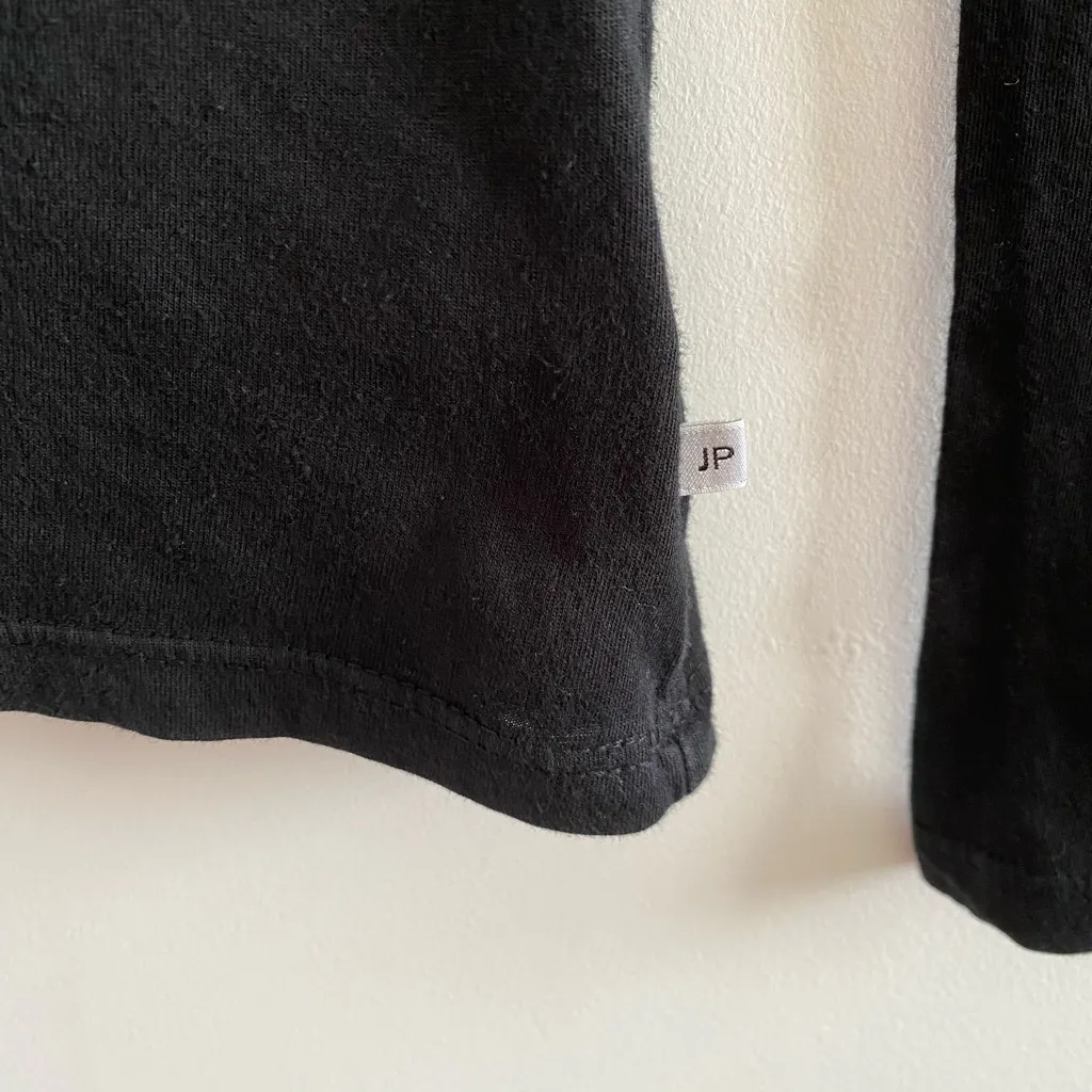 James Perse Black Long Sleeve Crewneck T-Shirt Size 2 (Medium) Minimalist - Image 4