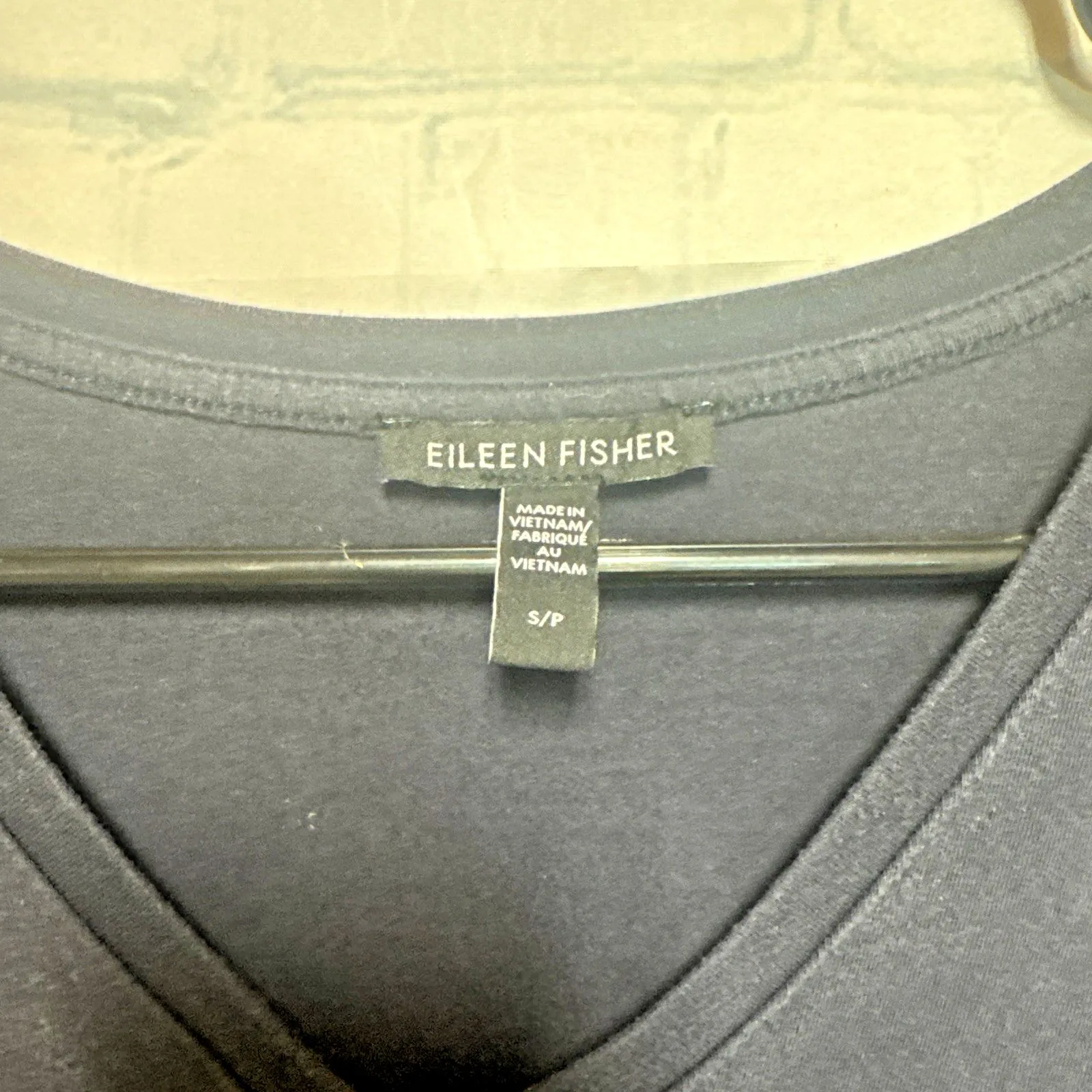 Eileen Fisher Women S Royal Blue Dress V Neck A Line Knee Length Jersey Knit - Image 3