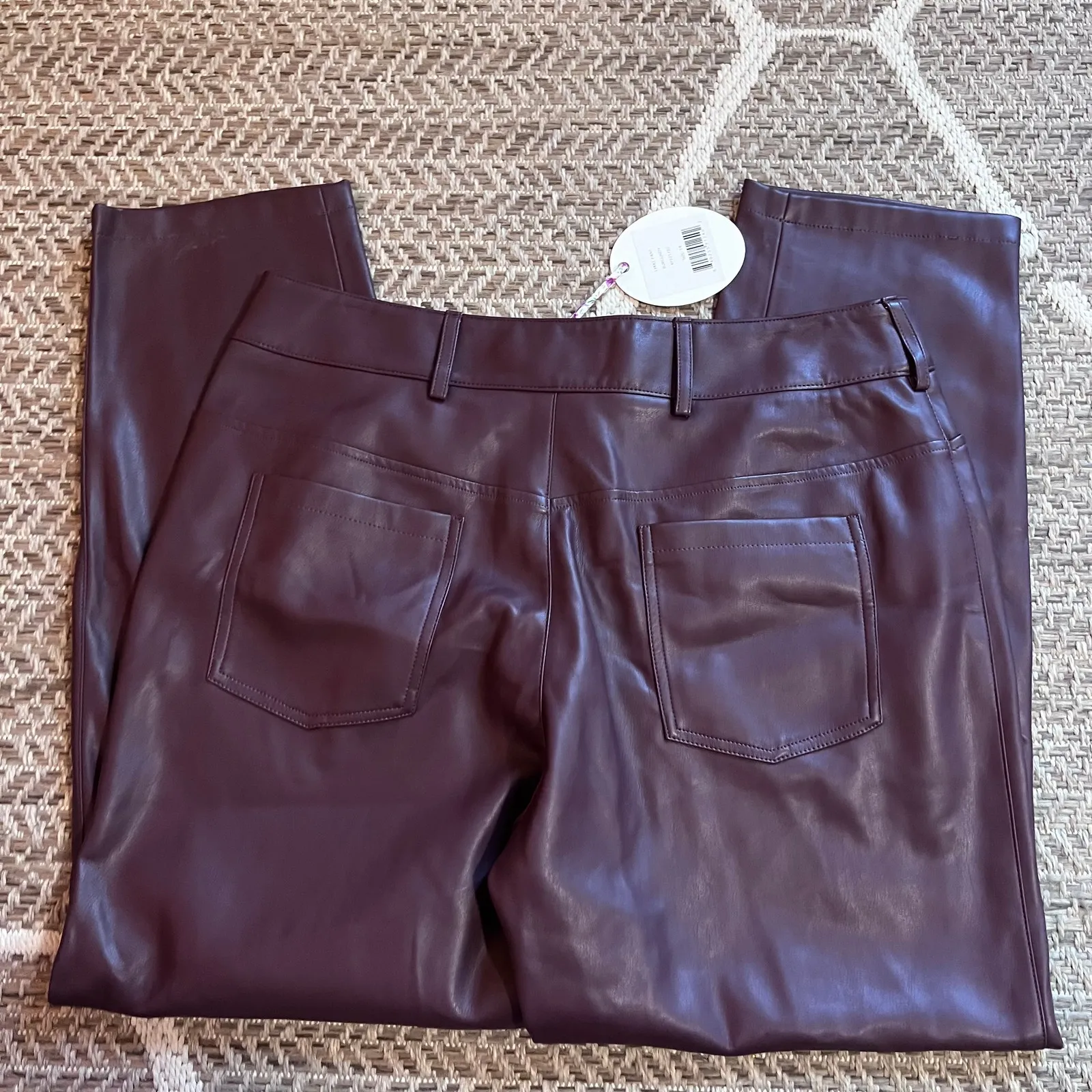 AUTUMN ADEIGBO LYKKE PANT WOMENS SZ 14 BURGENDY - Image 2