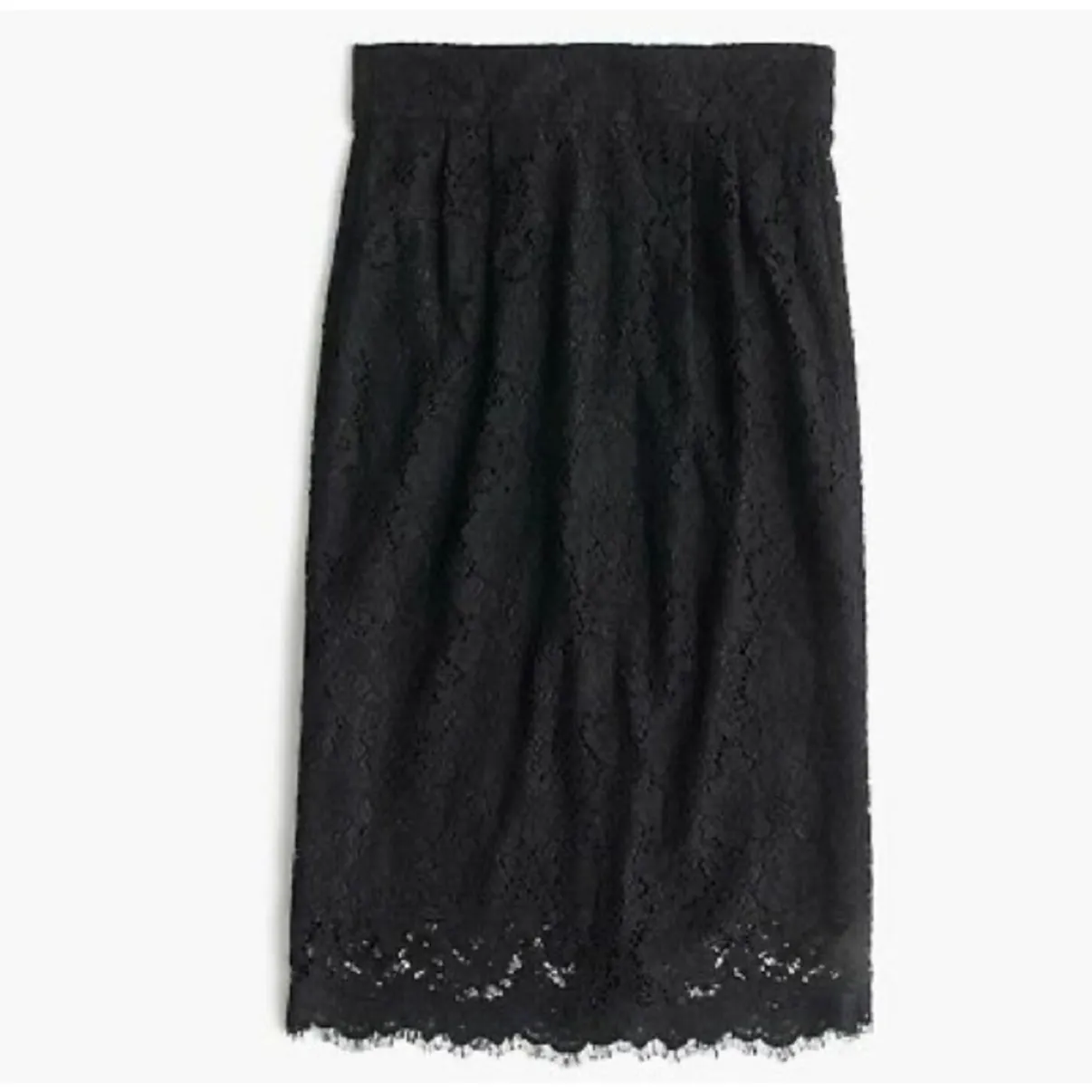 NEW J. Crew Pintuck Lace Pencil Skirt in Black Size 8T - Image 9