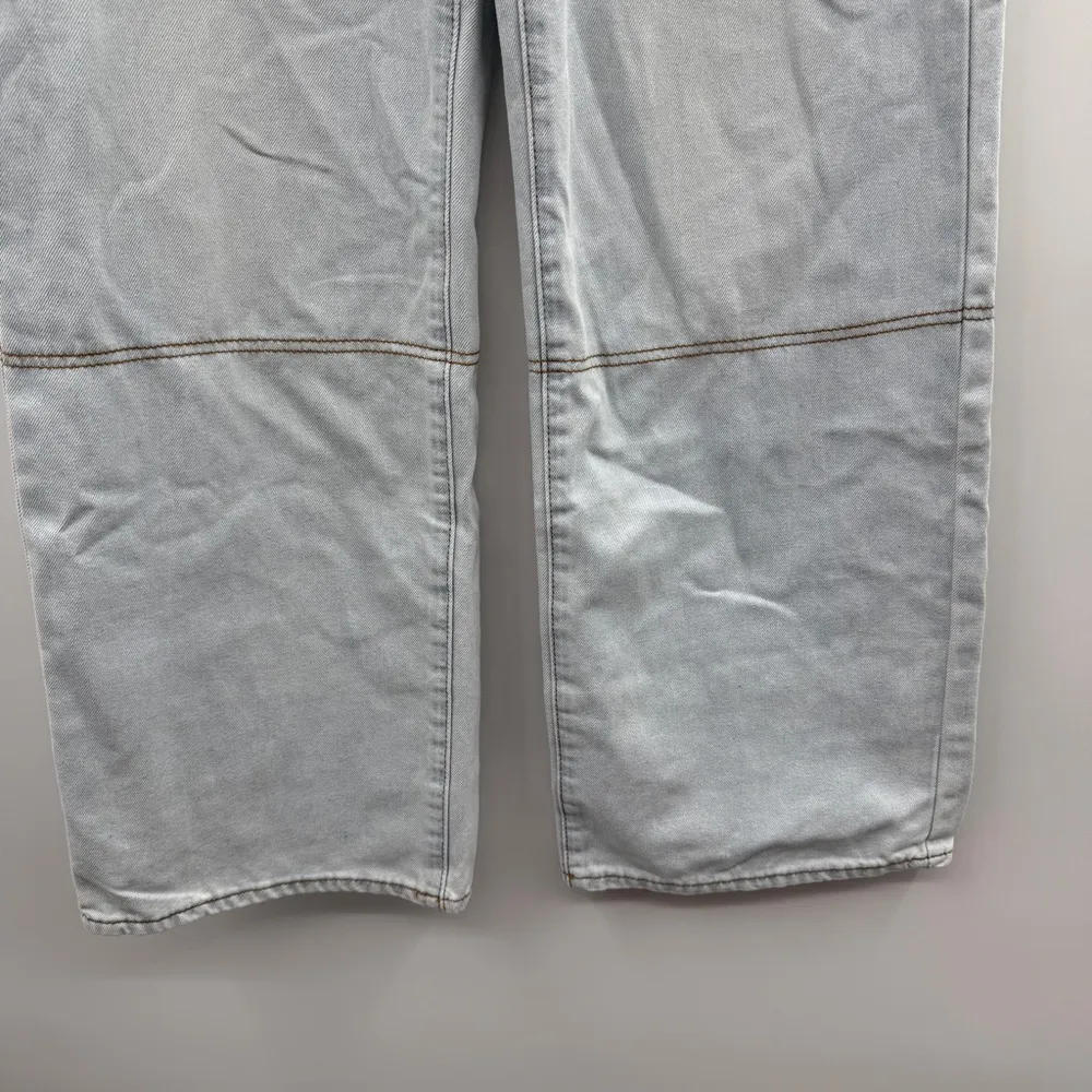 JustFab Light‎ Wash High Rise Wide Leg Jeans Sz 27 NEW - Image 3