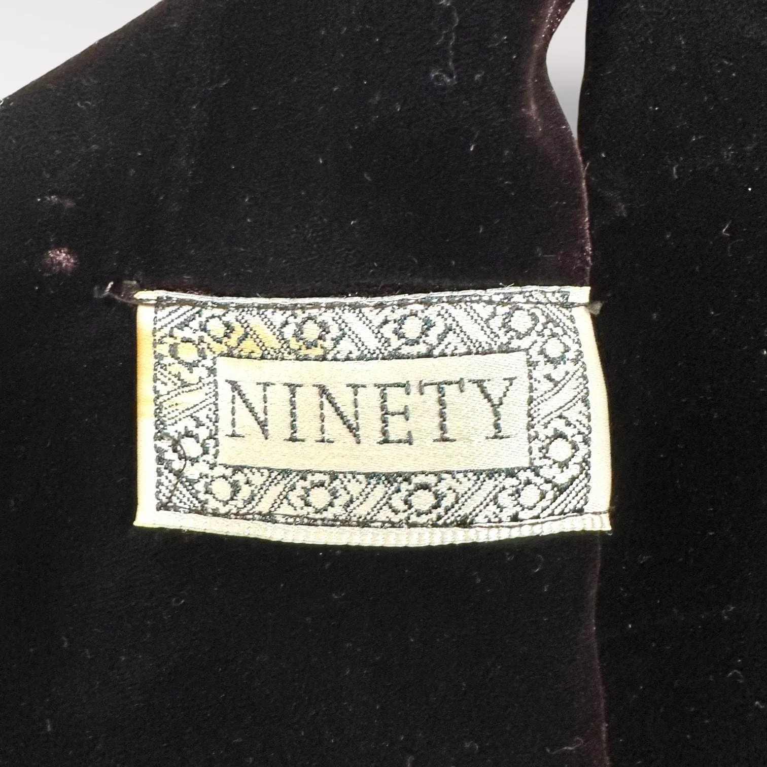 Vintage Ninety 6 Deep Purple Black Velvet Dress Formal Sexy‎ Party Holiday 60s - Image 10