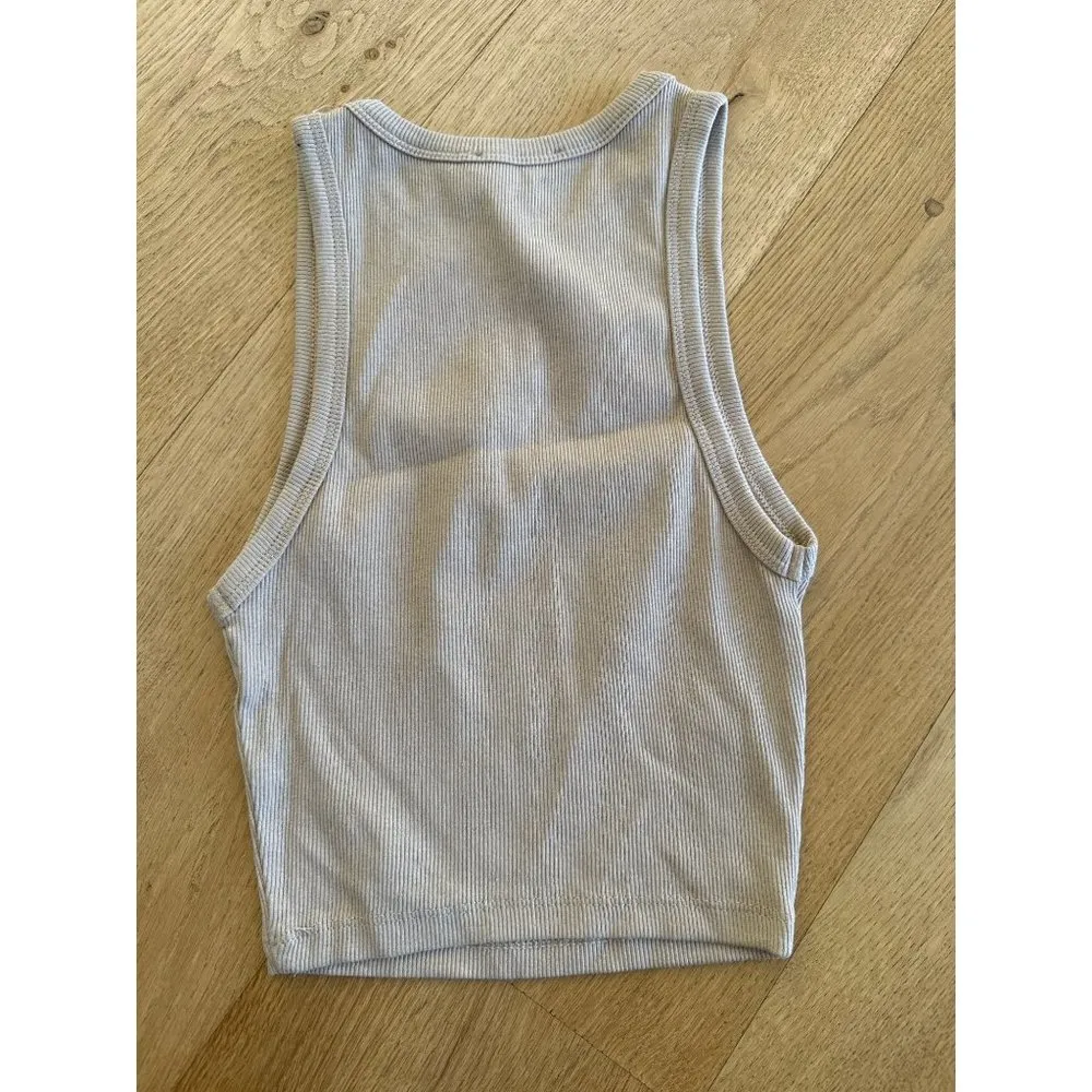 Zara Sleeveless Ribbed Tank in Tan - Image 3