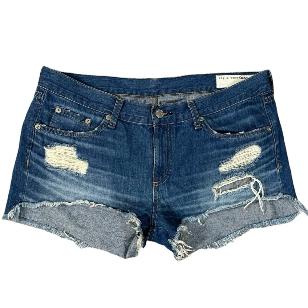 Revolve Rag & Bone The Cut-Off Jean Shorts in Freeport Size 29 Distressed Retro - Image 8