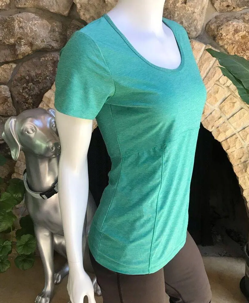 Eddie Bauer Green Short Sleeve Athletic Shirt Women's Size Small - Image 2