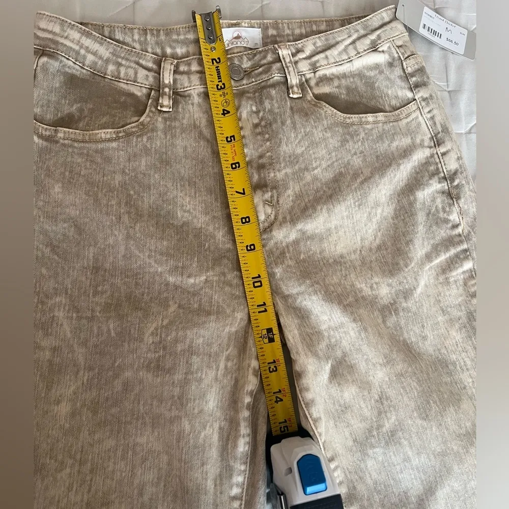 Flared Tan Denim Jeans Size M - Image 9