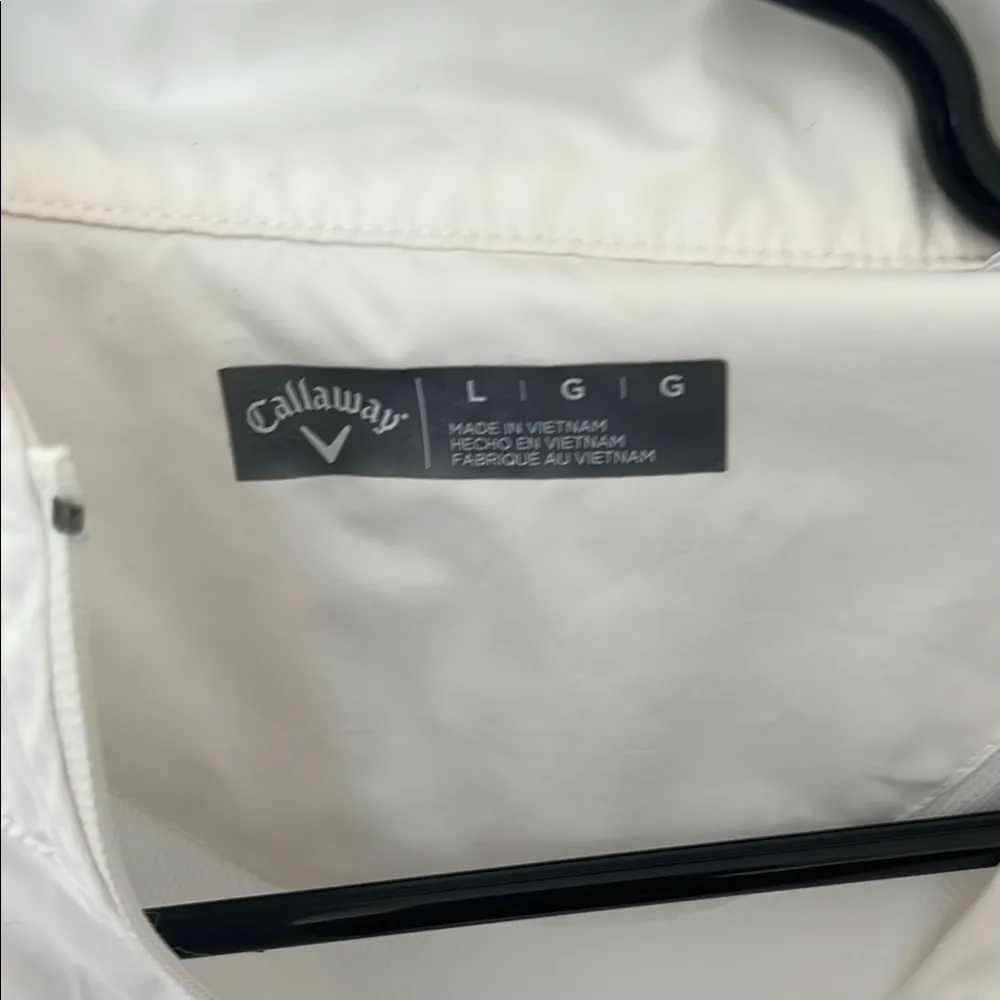 Callaway White Full Zip Windbreaker Jacket - Size Large - Image 16