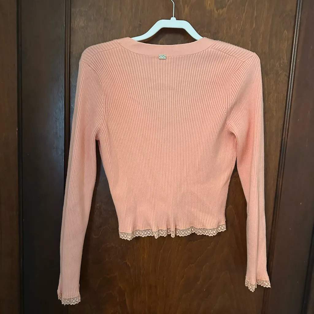 FOR LOVE & LEMONS Nina Cropped Cardigan Size M - Image 3