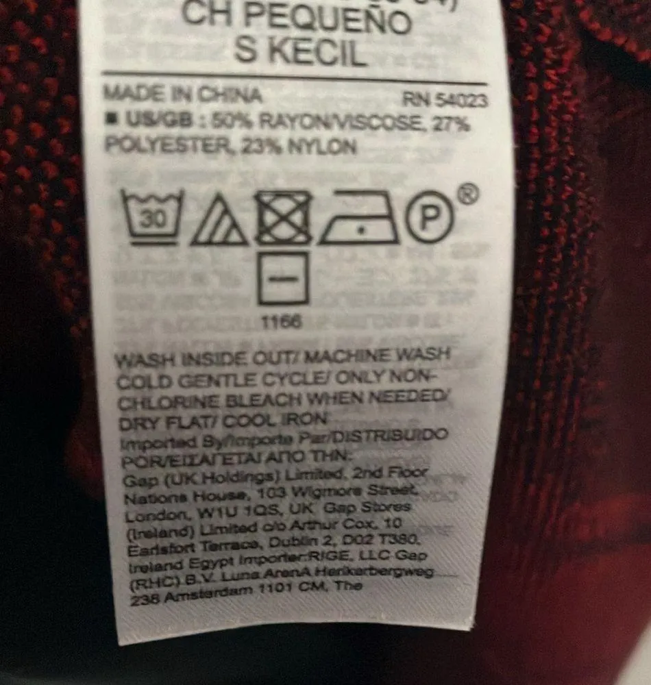 : Black/Red Lightweight sweater- Stretch- S - Image 4