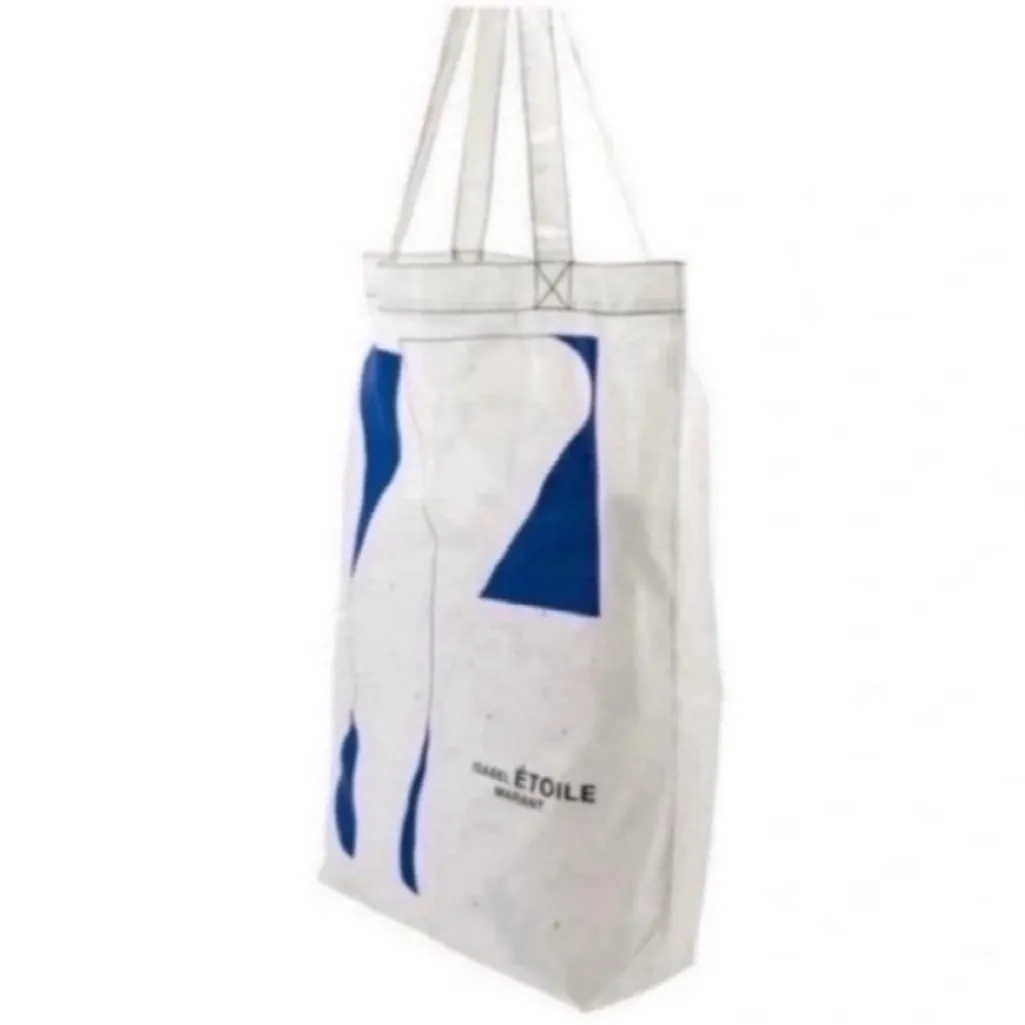 Isabel Marant Blue and White Graphic Tote - Image 4