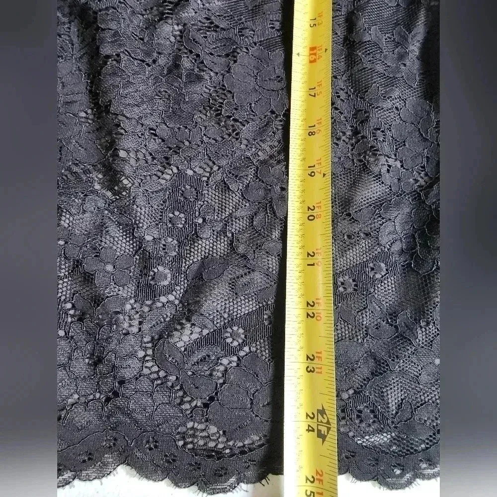 Rachel Parcell ruffle shoulder lace blouse size Medium New Black - Image 10