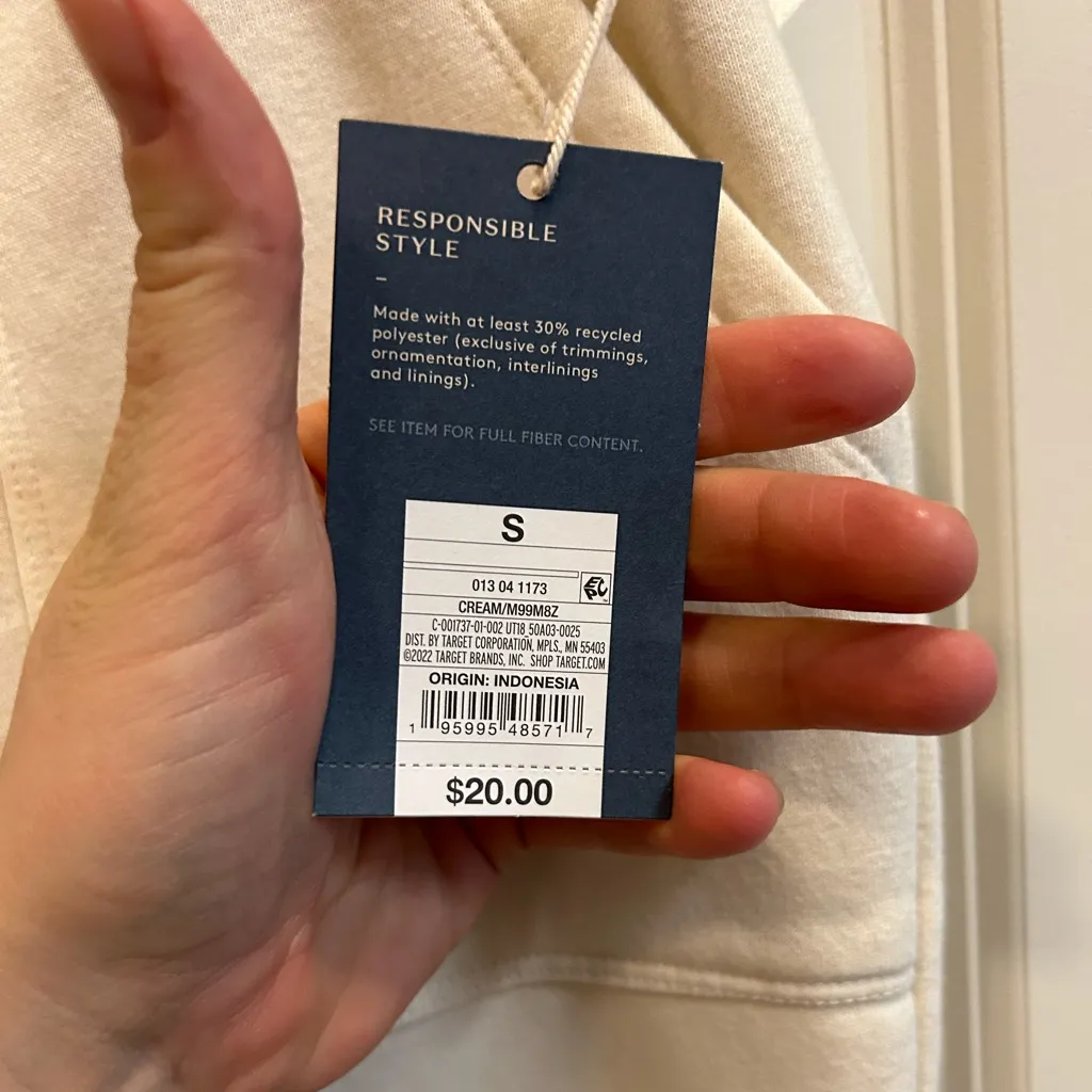 NWT! Universal Thread Cream Fleece Lined SweatPants - size S - MSPR $20!! - Image 2