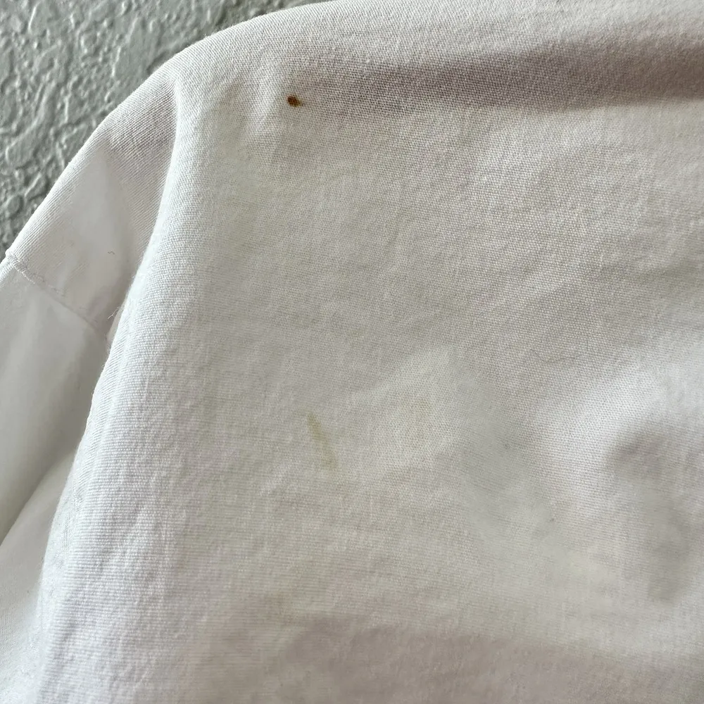 VTG‎ 90's Versace Classic V2 White Collared Shirt Metal Logo Buttons L Old Money - Image 12