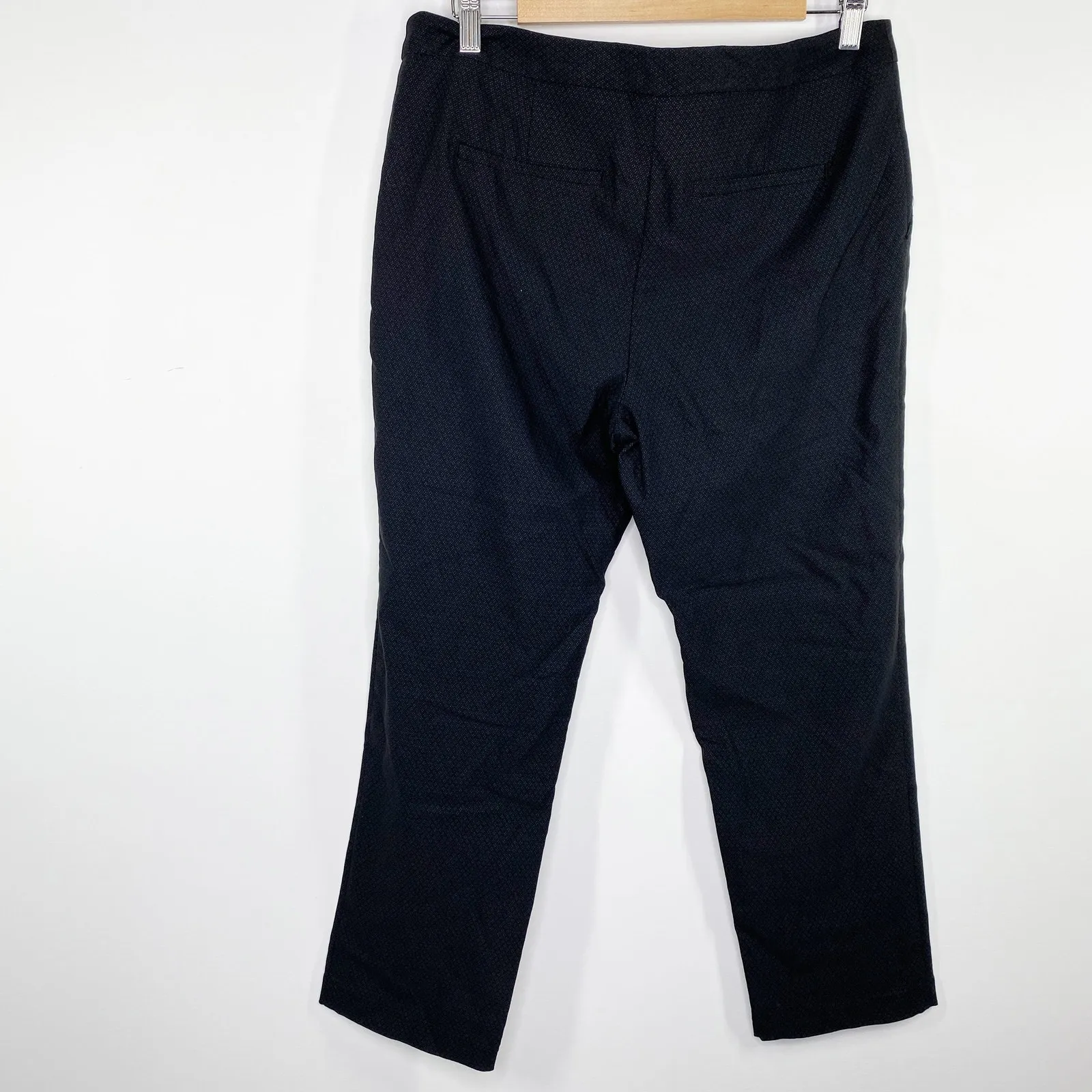 Mario Serrani Italy Black Subtle Print Cropped Trouser Pants Women's Size 12 - Image 2