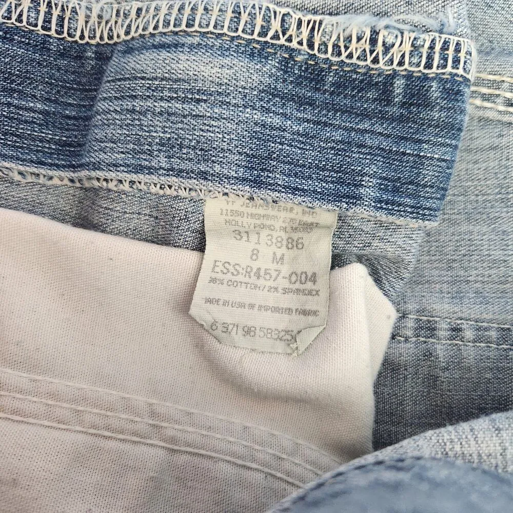 Vintage Riveted by Lee Mid Wash Denim Jean Shorts High Waisted Jorts - Image 4