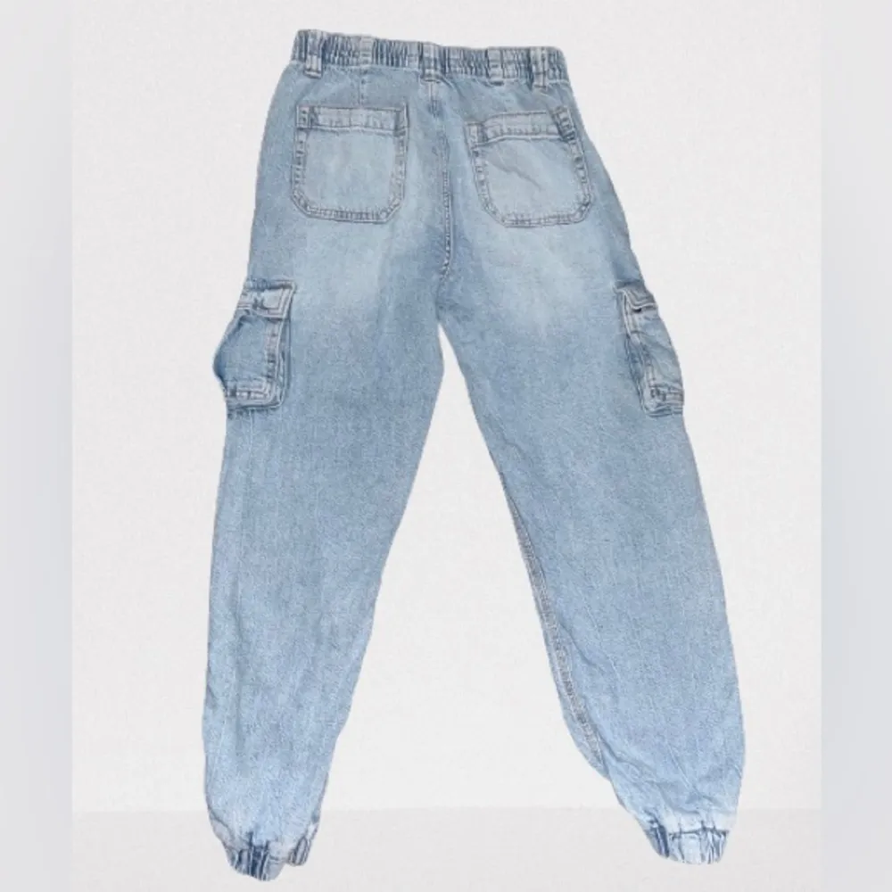 Aeropostale- 90s Super High-Rise Baggy Denim Cargo Jean Joggers Size Small - Image 7