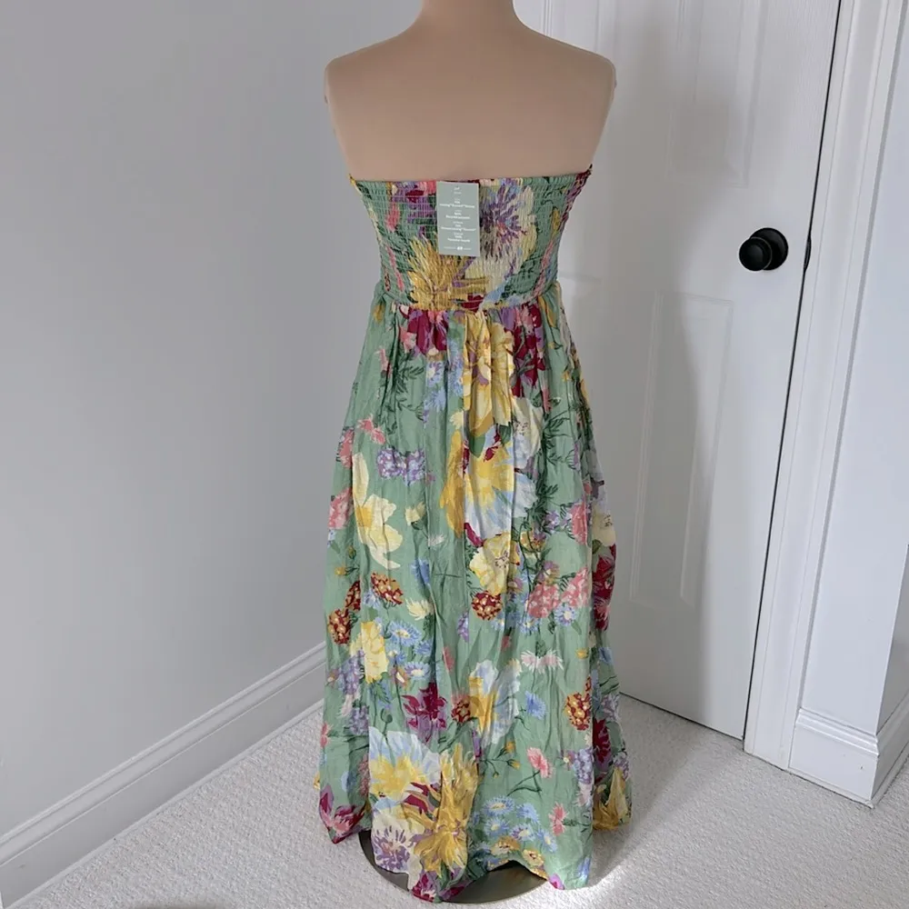H&M Green Floral Halter Maxi Dress - Image 5