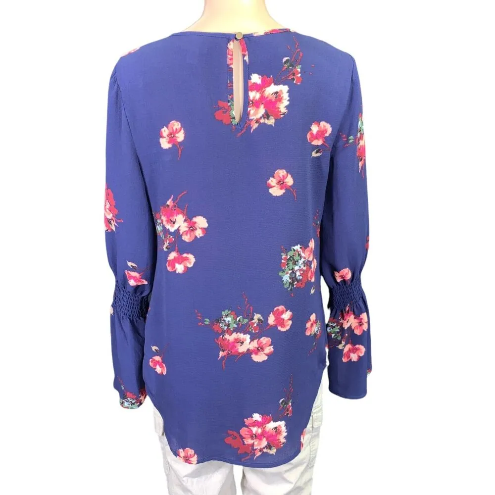 Isabel Maternity Womens Floral Bell Sleeve Pullover Blouse Tunic Top XS - Image 7