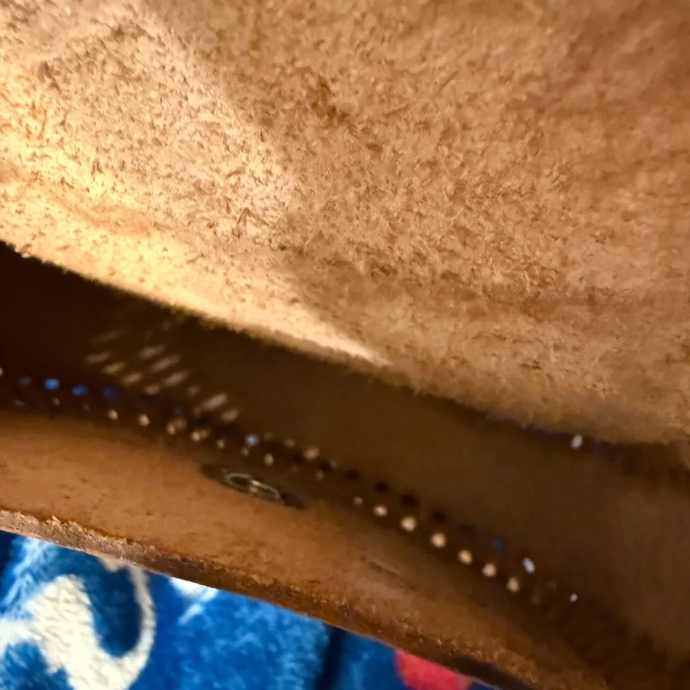 Artisan Floral Tan Leather Mini Bag - Image 3