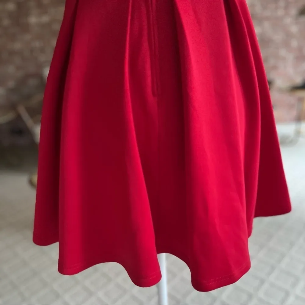 NWT Trac Dress Mini Fit & Flare Red Juniors M Holiday Cocktail Prom Party Chic - Image 11