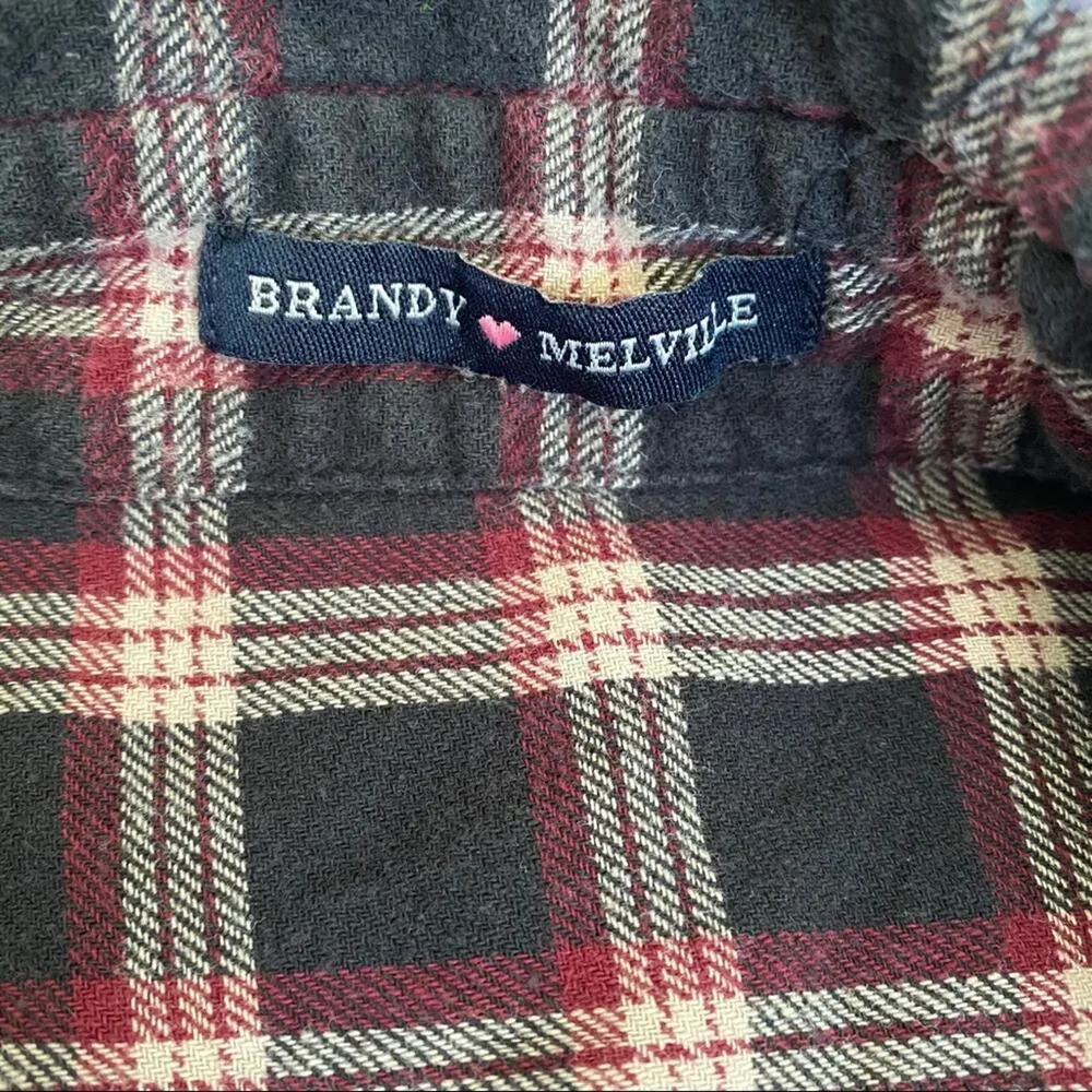 Brandy Melville Wylie Flannel Plaid Shirt - Image 3