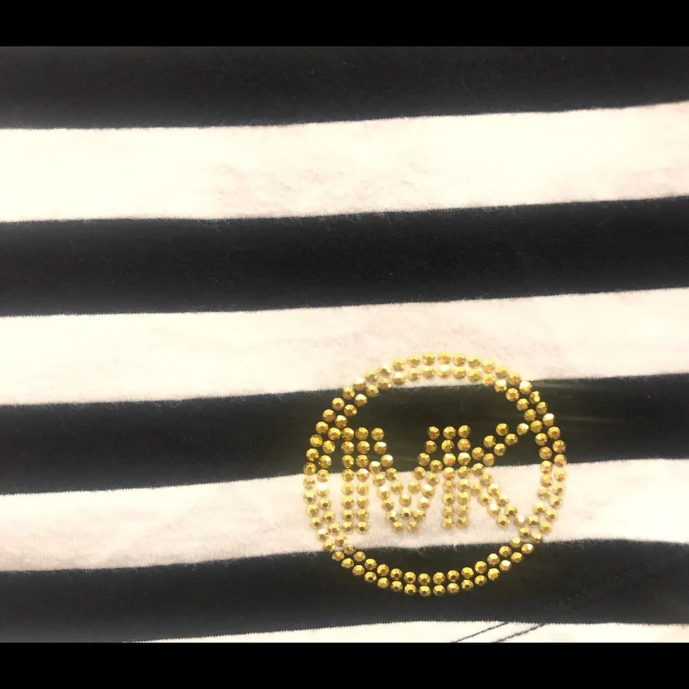 Michael Michael Kors Striped T Shirt Dress Black - Image 2