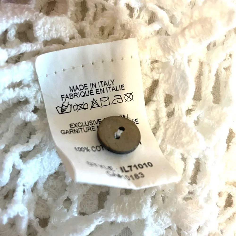 Ivy & Lace made in Italy 100% cotton Crochet White Top One Size Size undefined - Image 8