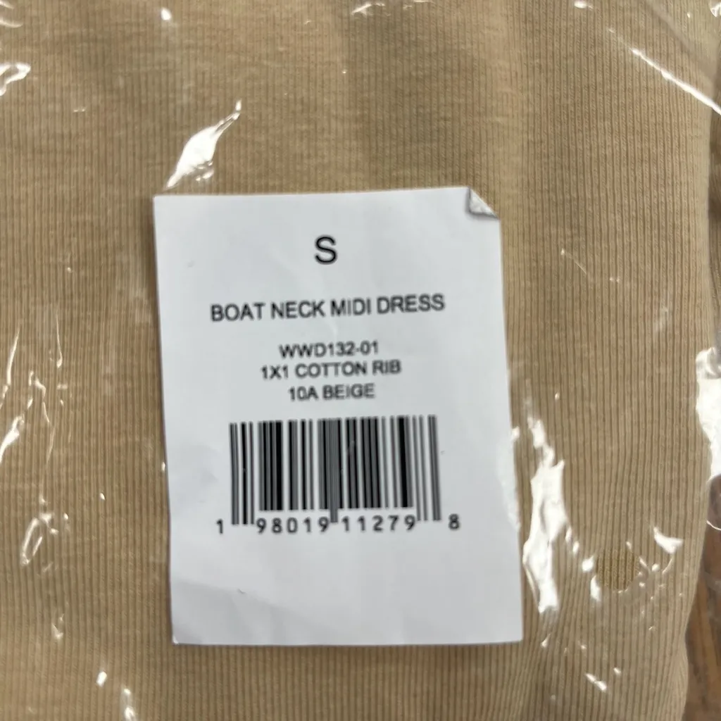WeWoreWhat Boat Neck Small Midi Dress - Beige - NWT - Image 6