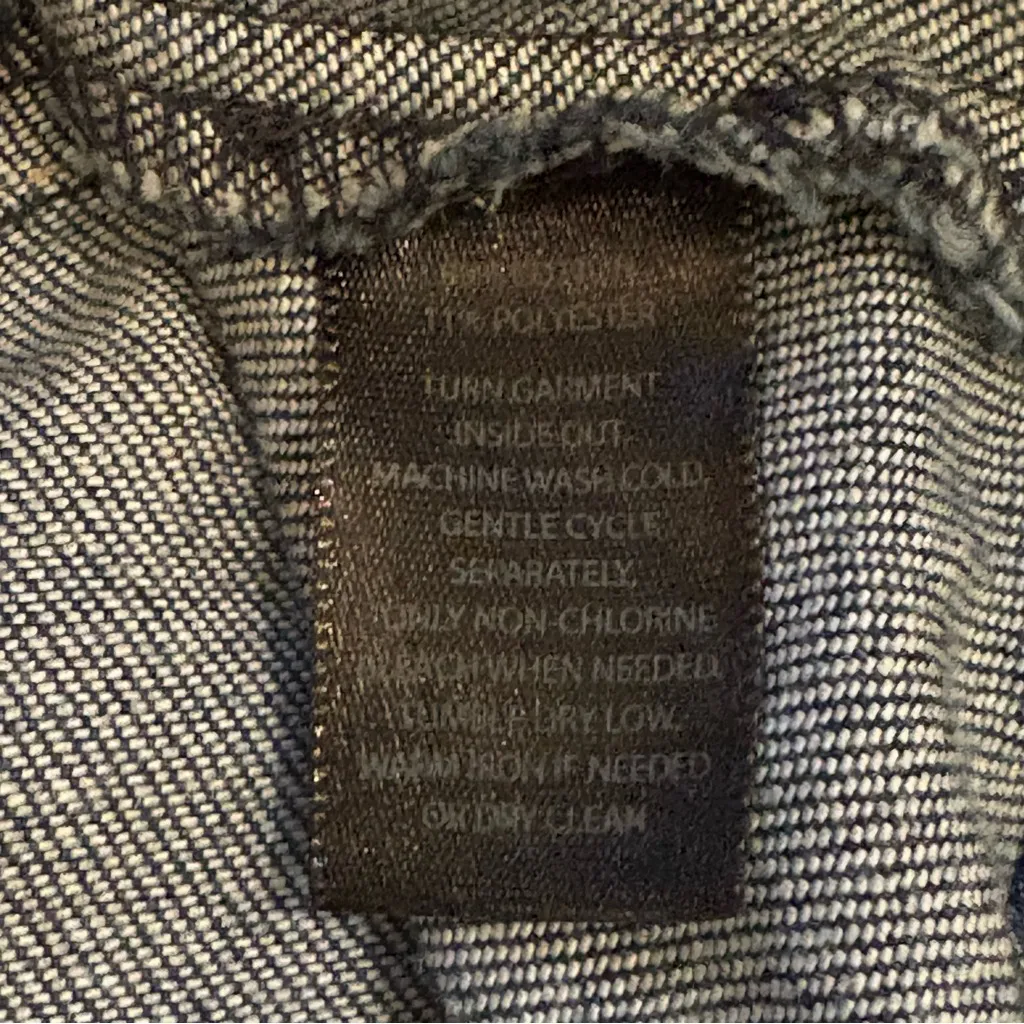 NWT White House Black Market Peplum Hem Military Jean Jacket, Sz 14 - Image 16