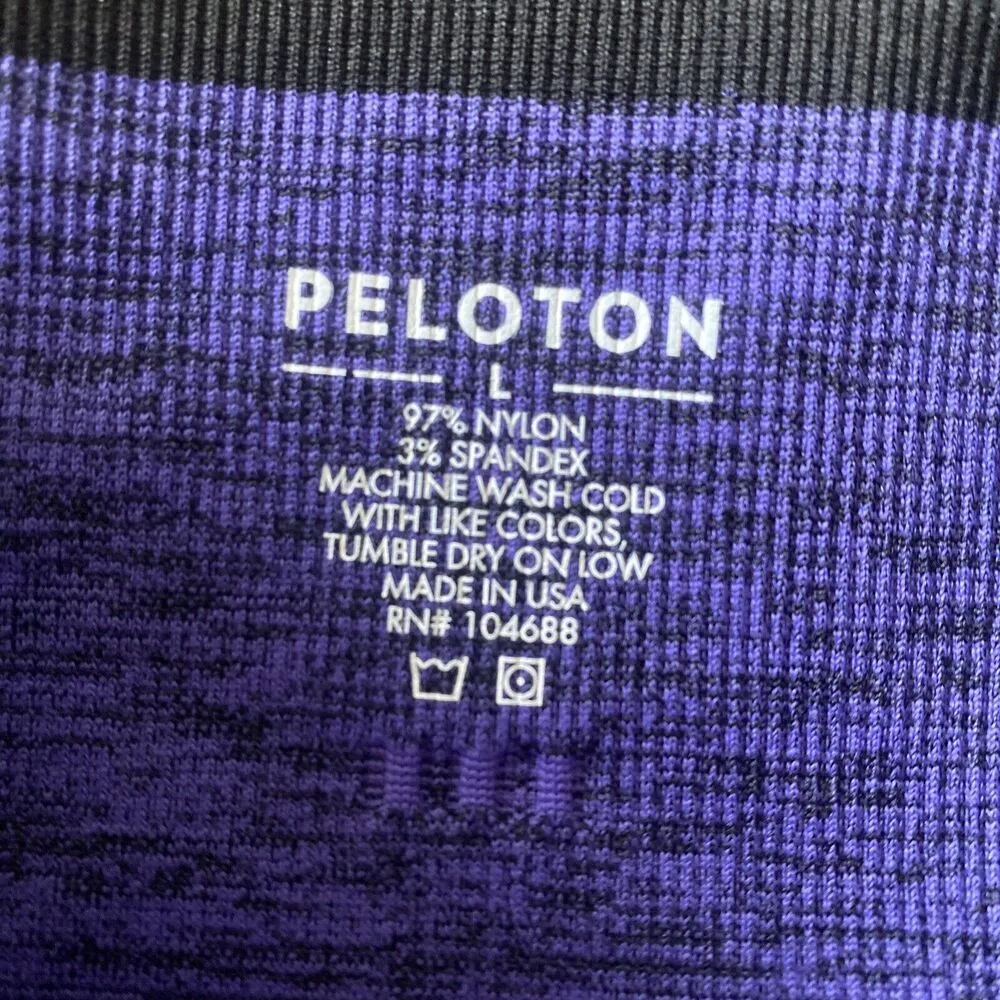Peloton‎ Women's Purple High Waist Bike Shorts Stretch Workout - Image 4