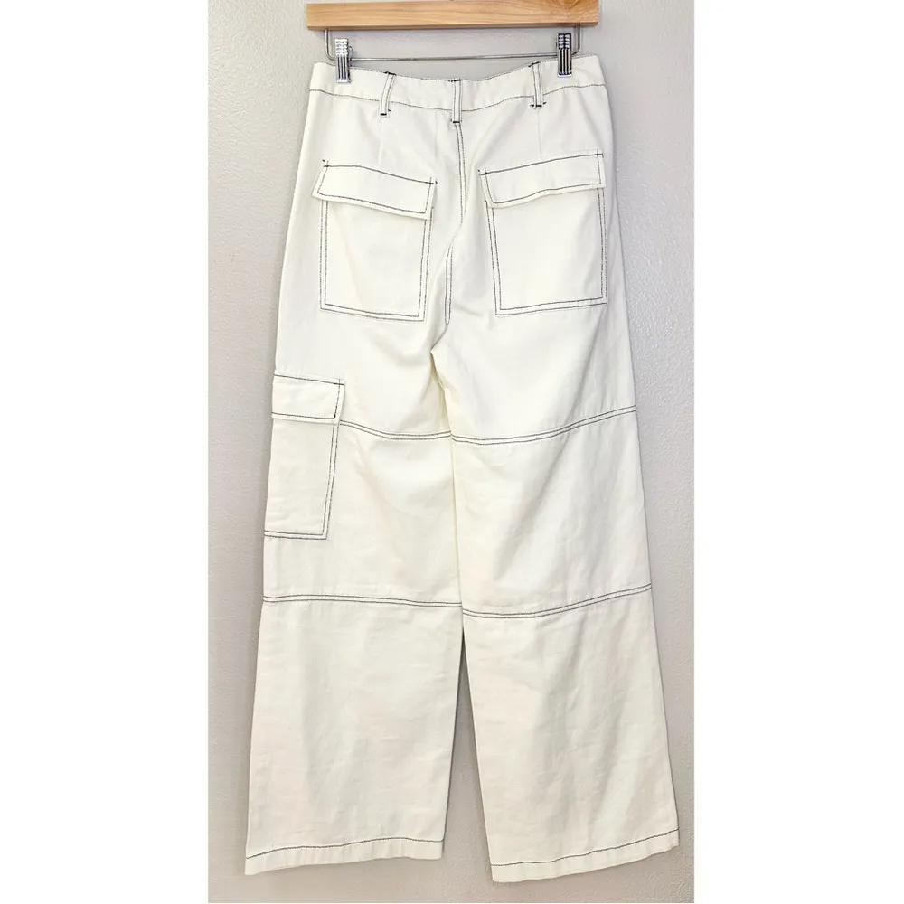 NWT Emory Park Bohme Ivory High Waisted Cargo Wide Leg Pants - Image 7