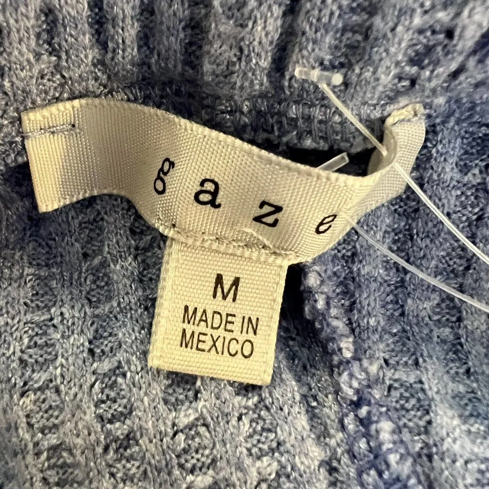 Gaze Blue Waffle Knit Pull On Short Size M New - Image 5