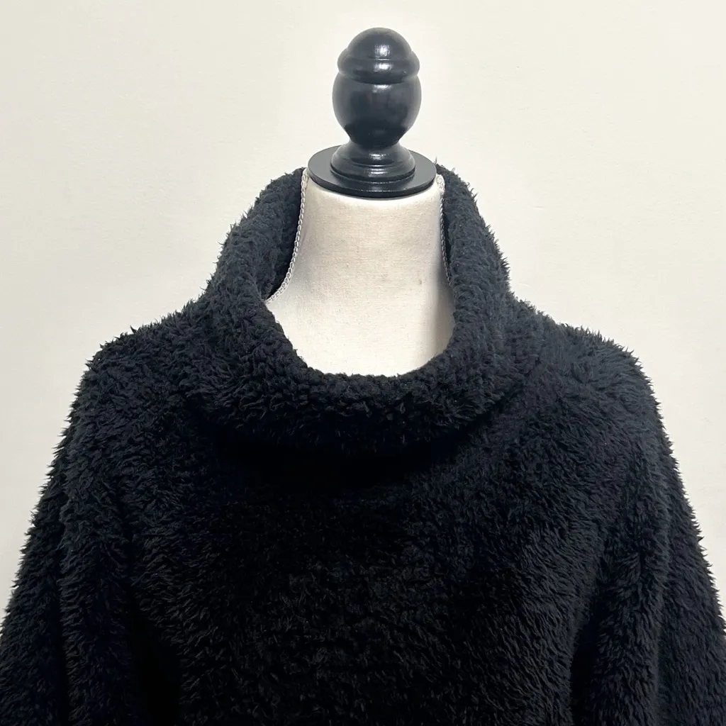Lululemon Black Sherpa Fleece Warmth Restore Oversized Turtleneck XS S *MATTED* - Image 2