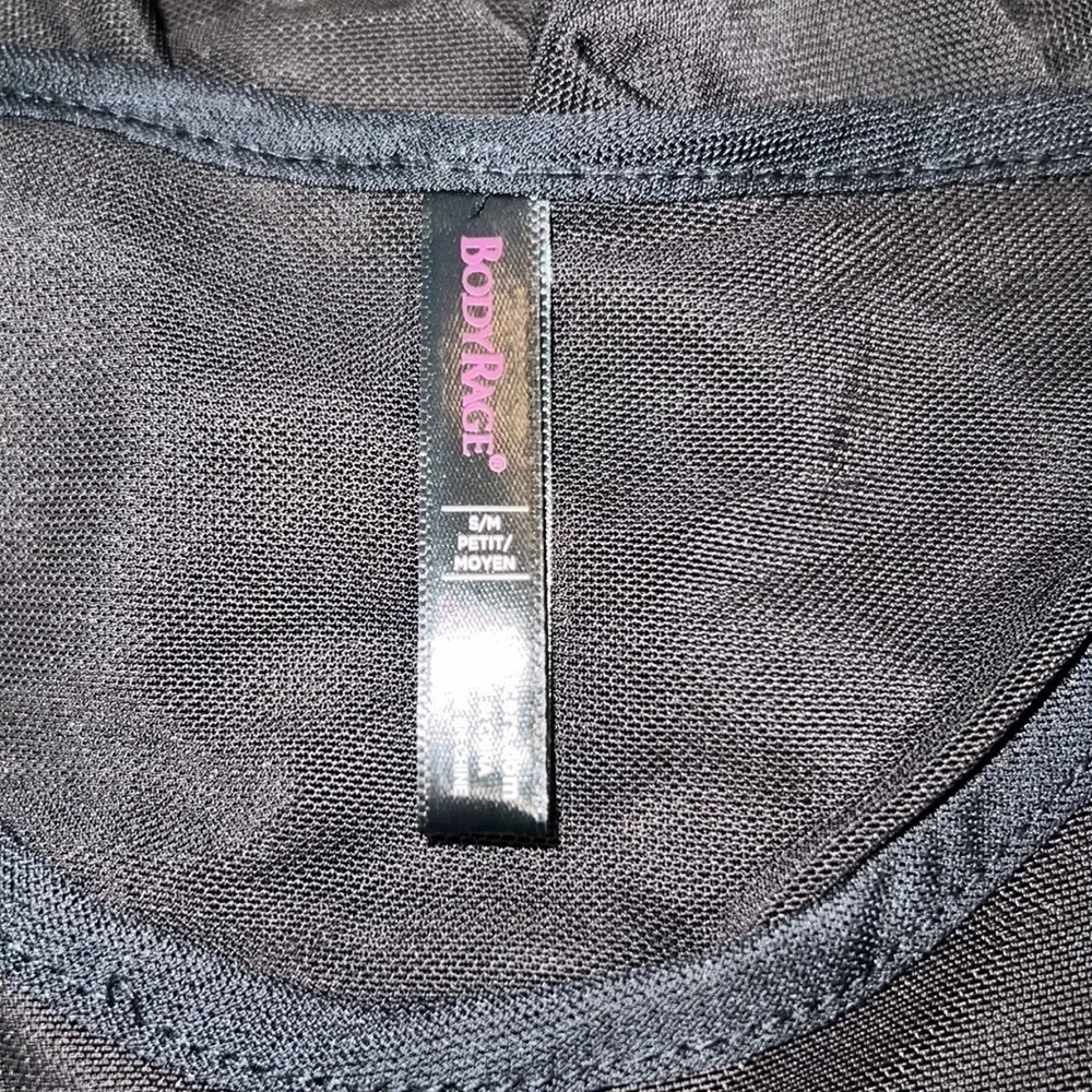 Skeleton Black Mesh Crop Top Long Sleeves Size S/M Sold by Spencer's‎ - Image 7