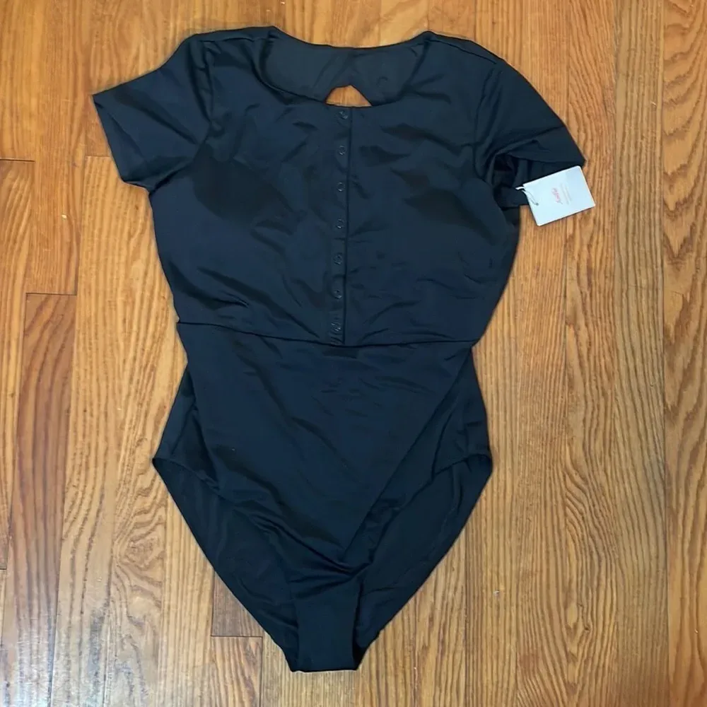 Andie Swim Augusta One-Piece Swimsuit Black Small NWT‎ - Image 2